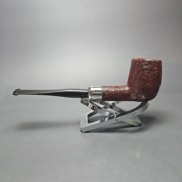 Peterson Irish Made Army 102 Sandblasted Billiard w/ Nickel Briar Pipe, New - Image 4