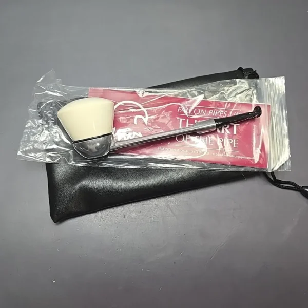 Falcon Chrome Dental w/ MBSD Meerschaum Rhodesian Block Meerschaum Bowl Pipe, New - Image 12