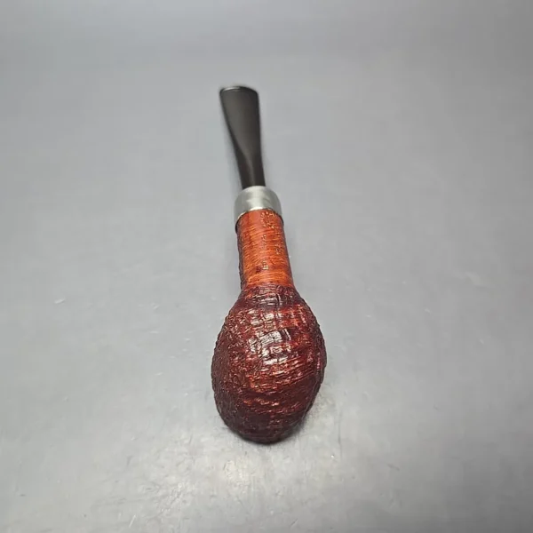 Peterson Irish Made Army 102 Sandblasted Billiard w/ Nickel Briar Pipe, New - Image 9