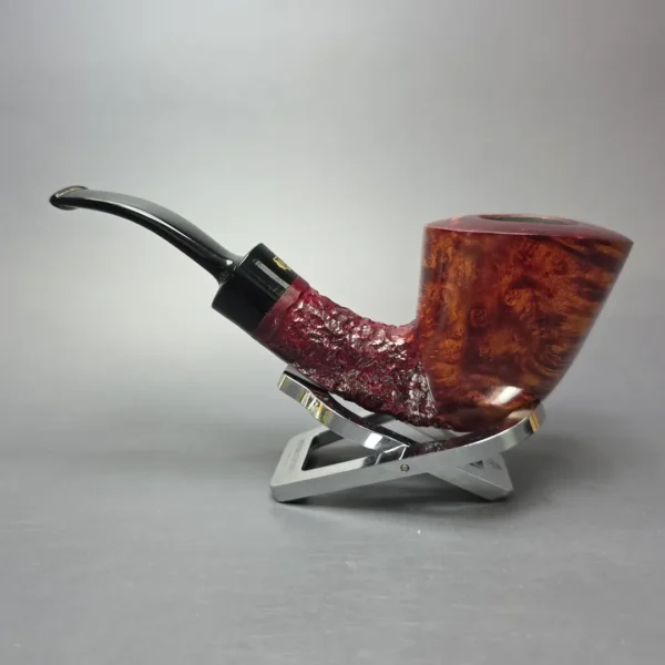 Poul Winslow Crown Viking Partially Rusticated Panel Dublin Estate Briar Pipe, Unsmoked - Image 9