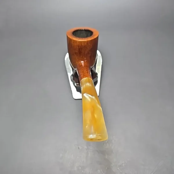 Randy Wiley Feather Carved Bent Billiard Estate Briar Pipe, American Estates - Image 5