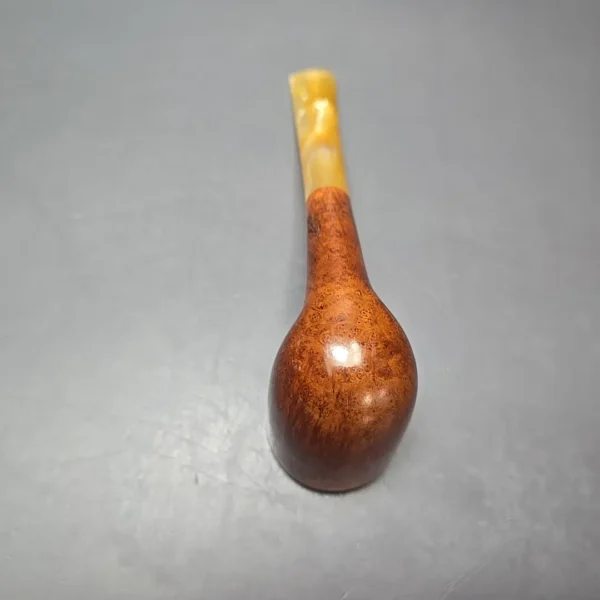 Randy Wiley Feather Carved Bent Billiard Estate Briar Pipe, American Estates - Image 9