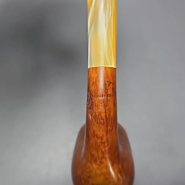 Randy Wiley Feather Carved Bent Billiard Estate Briar Pipe, American Estates - Image 11
