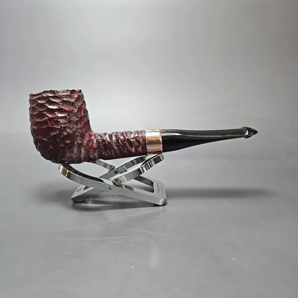 Peterson 2025 Christmas Pipe 106 Rusticated Billiard Estate Briar Pipe, Unsmoked - Image 10
