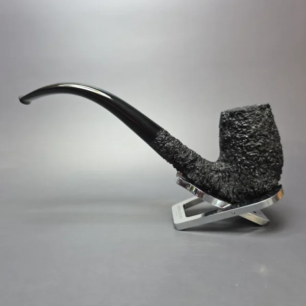 Pipe Tristan Granite Rusticated LC Bent Billiard Handmade Briar Pipe, New - Image 4