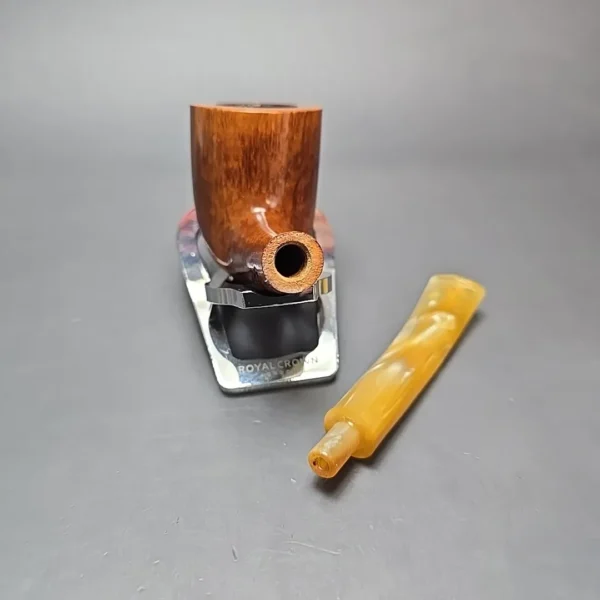 Randy Wiley Feather Carved Bent Billiard Estate Briar Pipe, American Estates - Image 14