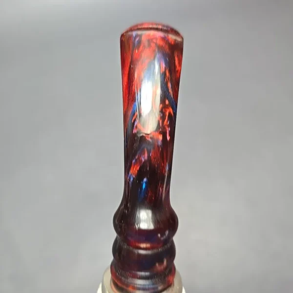 MBSD Meerschaum Silver Guilloche Bent Billiard Reverse Calabash Block Meerschaum Pipe, New - Image 7