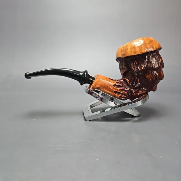 Nording Spruce Cone Partially Rusticated Freehand Estate Briar Pipe, Unsmoked - Image 4