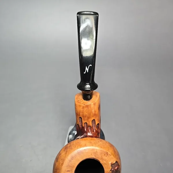 Nording Spruce Cone Partially Rusticated Freehand Estate Briar Pipe, Unsmoked - Image 7