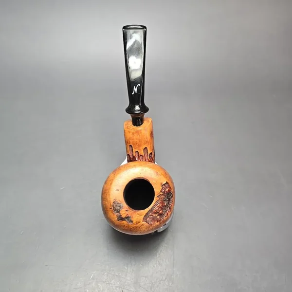 Nording Spruce Cone Partially Rusticated Freehand Estate Briar Pipe, Unsmoked - Image 8