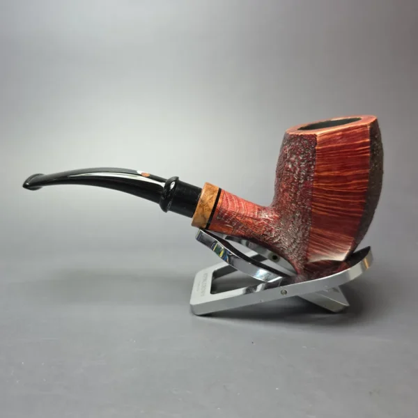Cavicchi Partially Sandblasted Elephant's Foot Estate Briar Pipe, Italian Estates - Image 4