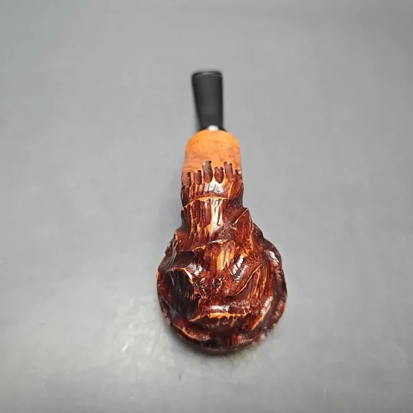 Nording Spruce Cone Partially Rusticated Freehand Estate Briar Pipe, Unsmoked - Image 9