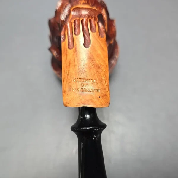 Nording Spruce Cone Partially Rusticated Freehand Estate Briar Pipe, Unsmoked - Image 10