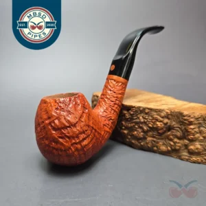 Calibano (Mastro de Paja) 127 C4 Sandblasted Bent Billiard Estate Briar Pipe, Unsmoked