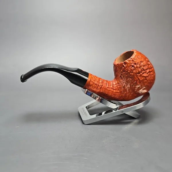 Calibano (Mastro de Paja) 127 C4 Sandblasted Bent Billiard Estate Briar Pipe, Unsmoked - Image 4