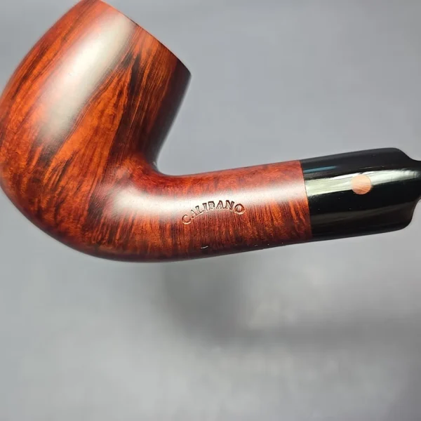 Calibano (Mastro de Paja) 107 S C3 Smooth Bent Billiard Estate Briar Pipe, Unsmoked - Image 12
