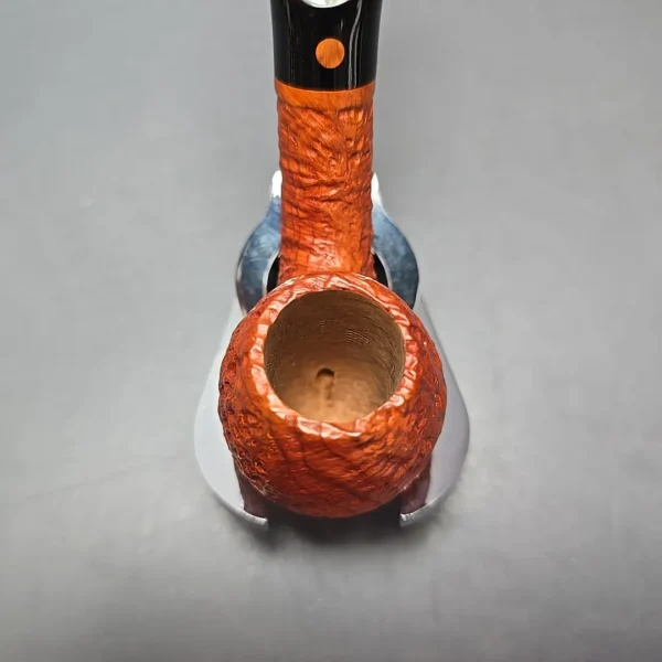 Calibano (Mastro de Paja) 127 C4 Sandblasted Bent Billiard Estate Briar Pipe, Unsmoked - Image 6