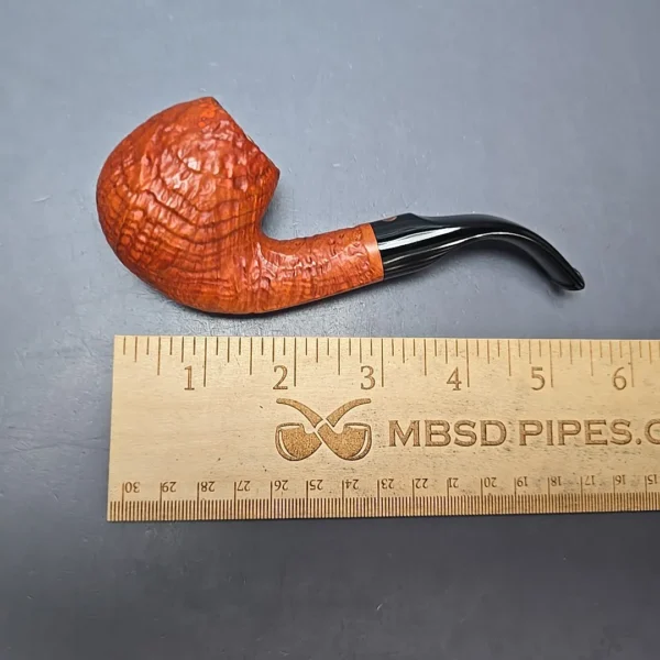 Calibano (Mastro de Paja) 127 C4 Sandblasted Bent Billiard Estate Briar Pipe, Unsmoked - Image 11