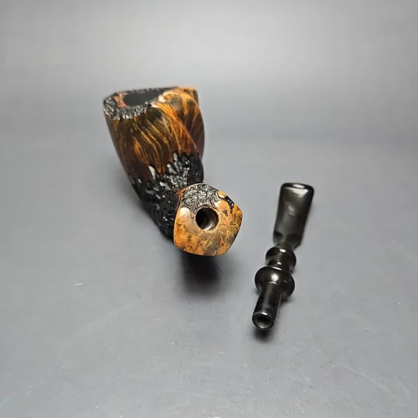 Nording XL Partially Rusticated Freehand Sitter Estate Briar Pipe, Danish Estates - Image 4