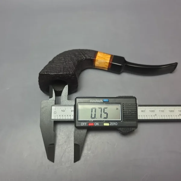 Stanwell Zebrano 204 Sandblasted Panel Horn Estate Briar Pipe, Unsmoked - Image 10