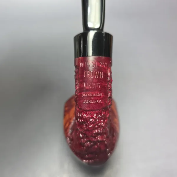 Poul Winslow Crown Viking Partially Rusticated Panel Dublin Estate Briar Pipe, Unsmoked - Image 8