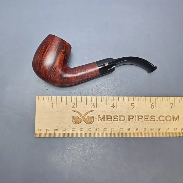 Calibano (Mastro de Paja) 107 S C3 Smooth Bent Billiard Estate Briar Pipe, Unsmoked - Image 13