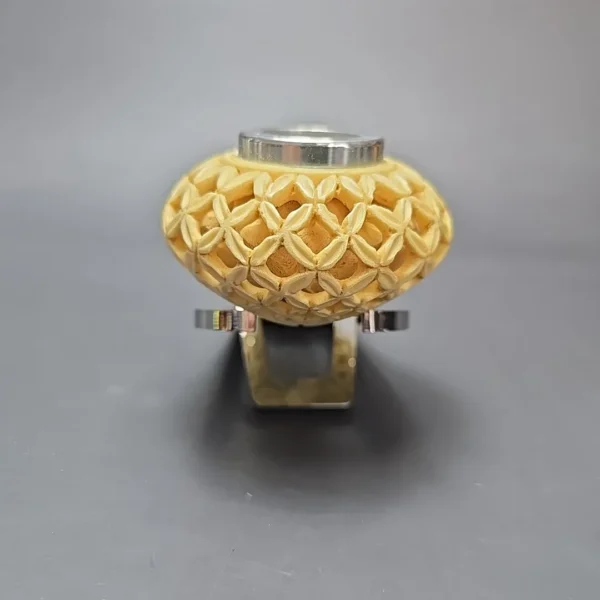 MBSD Meerschaum Silver Cap Lattice Author Block Meerschaum Pipe, New - Image 5