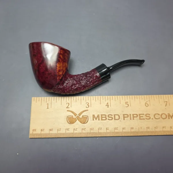 Poul Winslow Crown Viking Partially Rusticated Panel Dublin Estate Briar Pipe, Unsmoked - Image 4
