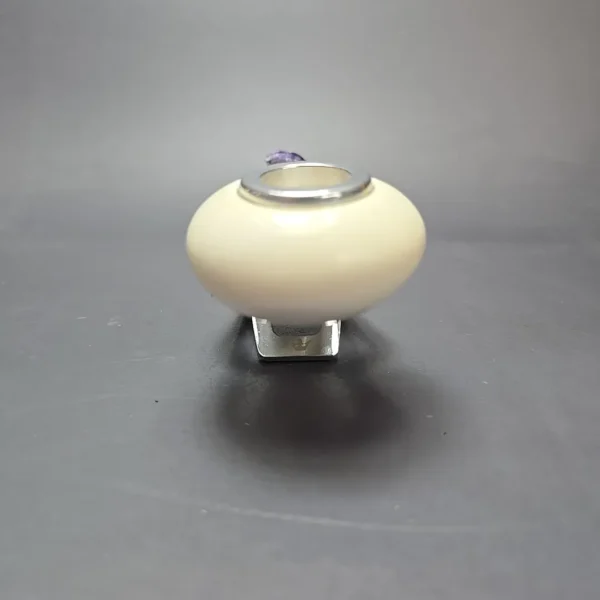 MBSD Meerschaum Double Silver XL Smooth Author Reverse Calabash Block Meerschaum Pipe, New - Image 5