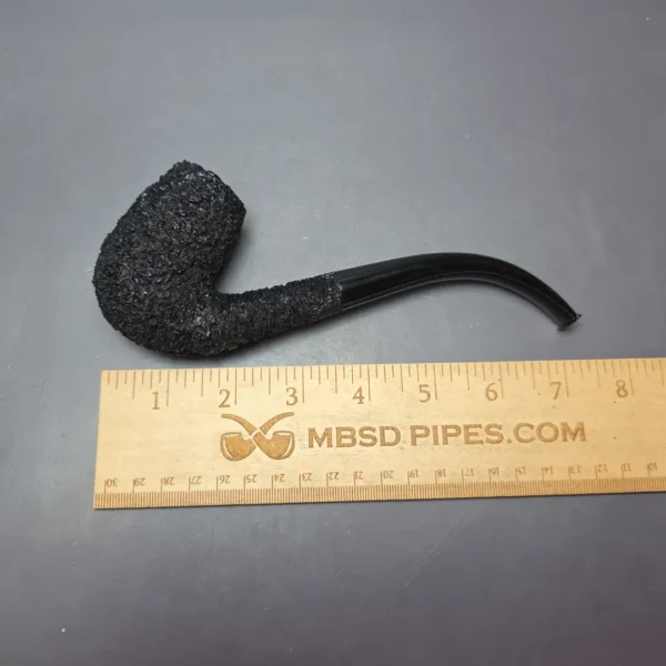 Pipe Tristan Granite Rusticated LC Bent Billiard Handmade Briar Pipe, New - Image 9