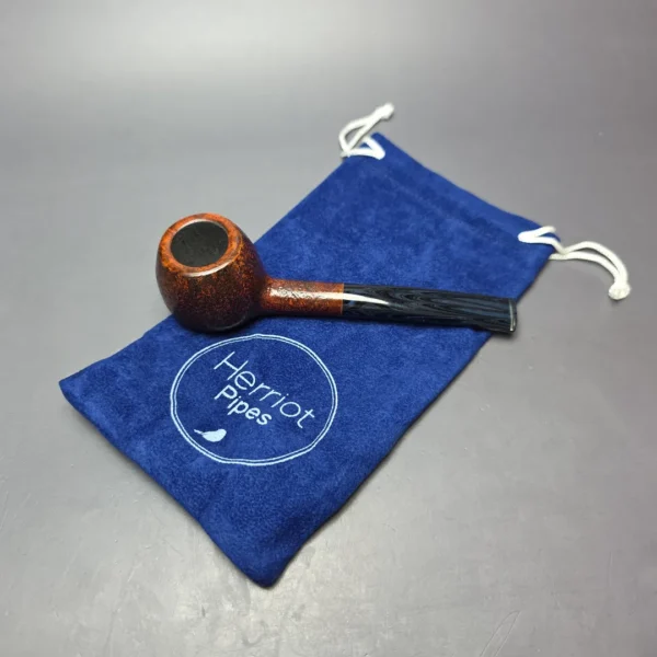 Herriot Pipes Partially Sandblasted Prince Handmade Briar Pipe, New - Image 12