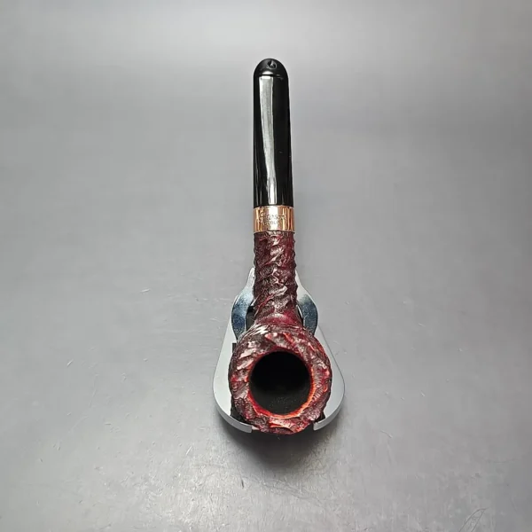 Peterson 2025 Christmas Pipe 106 Rusticated Billiard Estate Briar Pipe, Unsmoked - Image 9