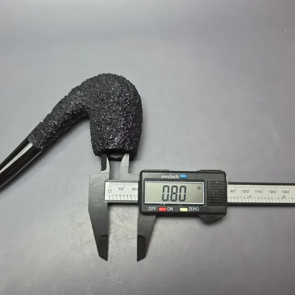 Pipe Tristan Granite Rusticated LC Bent Billiard Handmade Briar Pipe, New - Image 10