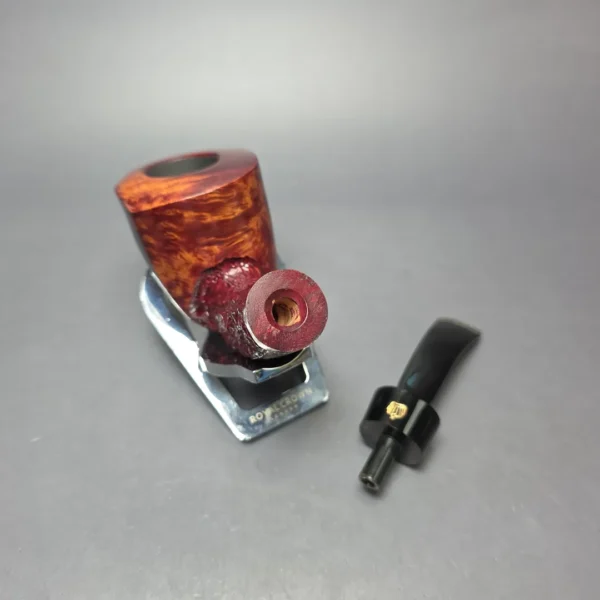 Poul Winslow Crown Viking Partially Rusticated Panel Dublin Estate Briar Pipe, Unsmoked - Image 3