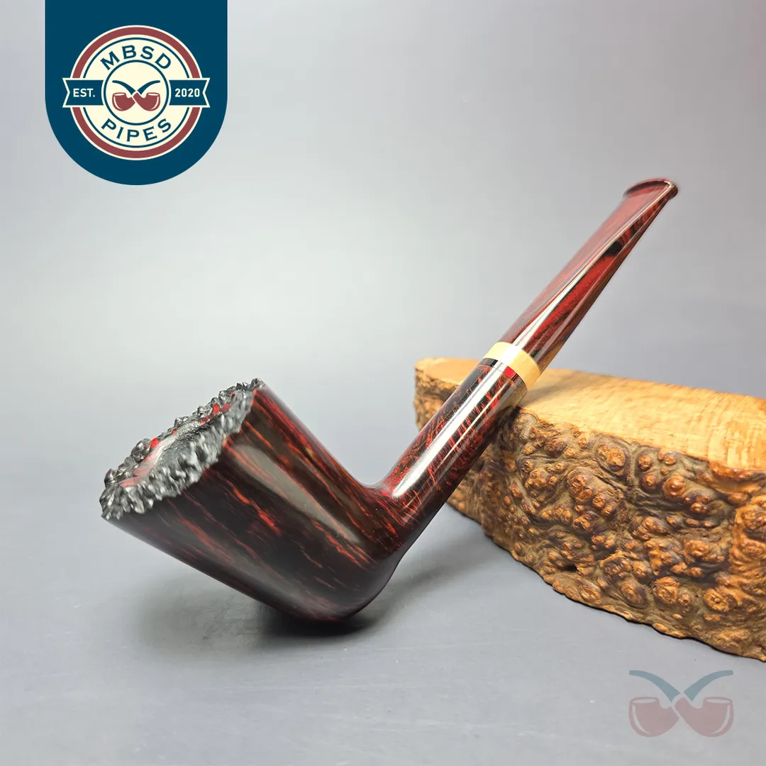 Herriot Pipes Smooth Dublin w/ Boxwood Handmade Briar Pipe, New
