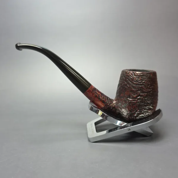 WO Larsen Super 47 Sandblasted Bent Billiard Estate Briar Pipe, Danish Estates - Image 4