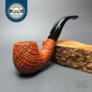 Calibano (Mastro de Paja) 119 C4 Sandblasted Bent Billiard Estate Briar Pipe, Unsmoked