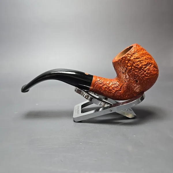 Calibano (Mastro de Paja) 119 C4 Sandblasted Bent Billiard Estate Briar Pipe, Unsmoked - Image 4