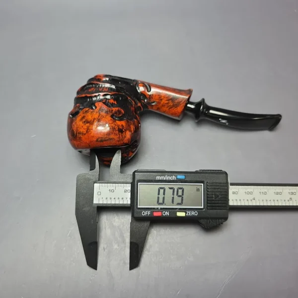 Nording Abstract Partially Rusticated Freehand Estate Briar Pipe, Unsmoked - Image 8