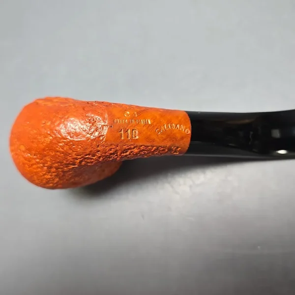 Calibano (Mastro de Paja) 119 C4 Sandblasted Bent Billiard Estate Briar Pipe, Unsmoked - Image 10
