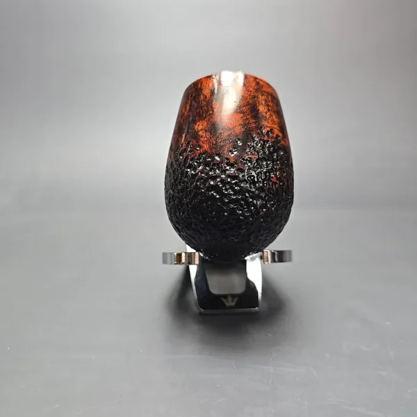 Nording Giant Classic C Partially Rusticated Bent Billiard w/ Silver Estate Briar Pipe, Unsmoked - Image 10