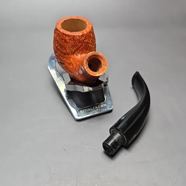 Calibano (Mastro de Paja) 119 C4 Sandblasted Bent Billiard Estate Briar Pipe, Unsmoked - Image 12