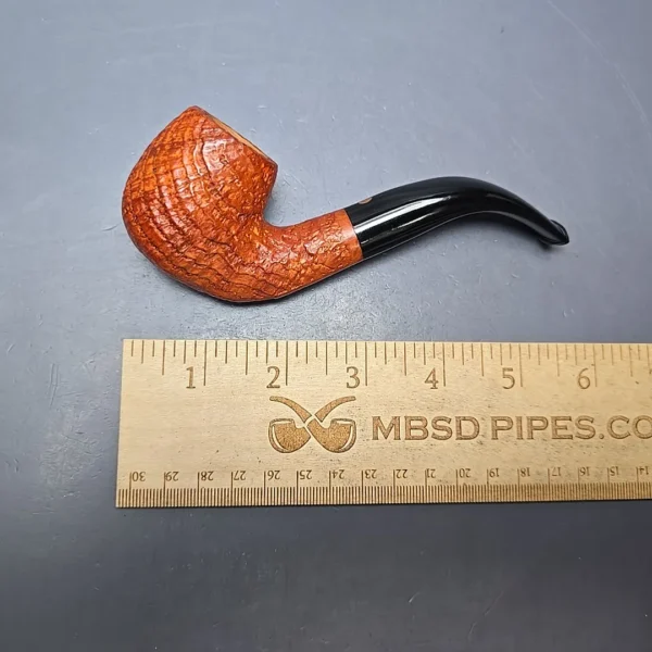 Calibano (Mastro de Paja) 119 C4 Sandblasted Bent Billiard Estate Briar Pipe, Unsmoked - Image 13