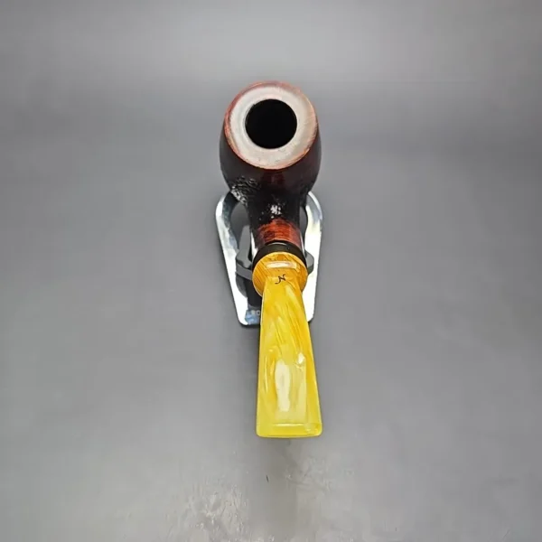 Nording Giant Classic C Partially Rusticated Bent Billiard w/ Silver Estate Briar Pipe, Unsmoked - Image 12