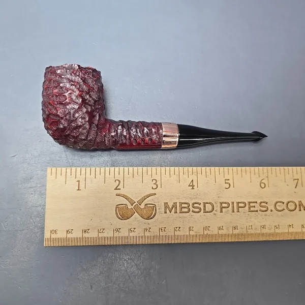Peterson 2025 Christmas Pipe 106 Rusticated Billiard Estate Briar Pipe, Unsmoked - Image 3