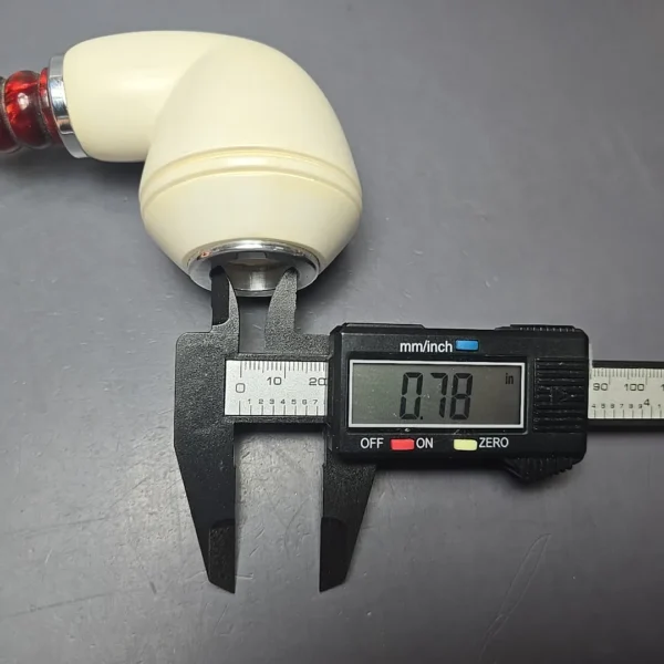 MBSD Meerschaum Double Silver Smooth Rhodesian Reverse Calabash Block Meerschaum Pipe, New - Image 12