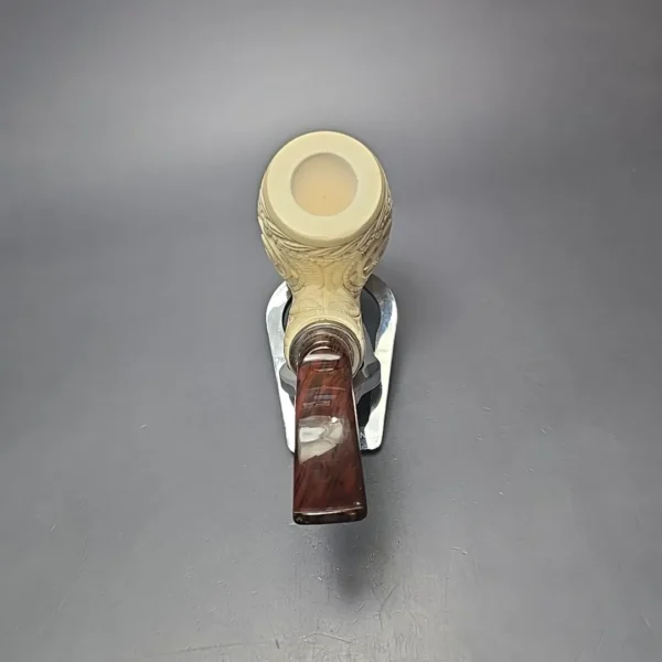MBSD Meerschaum Silver US Navy Reverse Calabash Block Meerschaum Pipe, New - Image 10