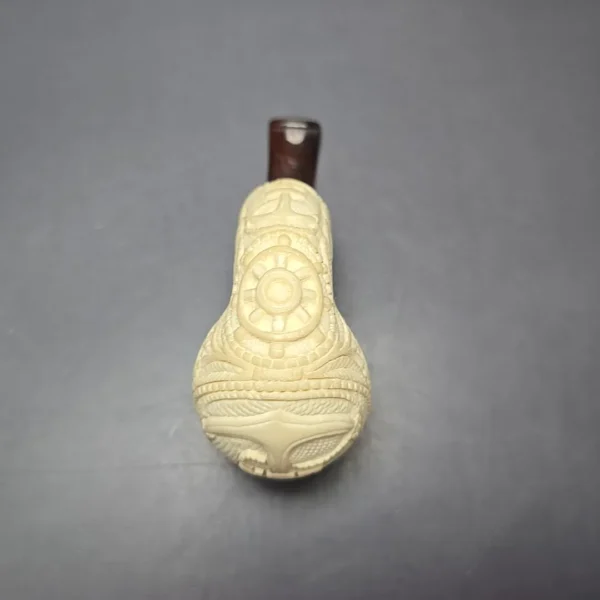MBSD Meerschaum Silver US Navy Reverse Calabash Block Meerschaum Pipe, New - Image 6