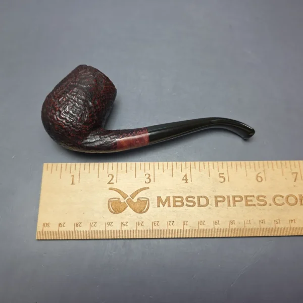 WO Larsen Super 47 Sandblasted Bent Billiard Estate Briar Pipe, Danish Estates - Image 8