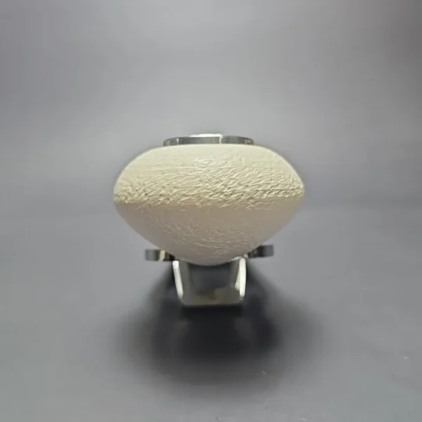 MBSD Meerschaum Double Silver Leather Rusticated Author Reverse Calabash Block Meerschaum Pipe, New - Image 4